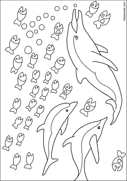 COLORIAGE DAUPHINS